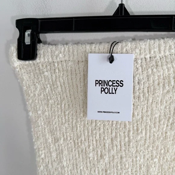 NWT Princess Polly Cream Cloud Strapless Boucle Maxi Dress Size 2 New - Picture 6 of 15